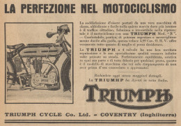 Moto TRIUMPH Modello R - Pubblicità D'epoca - 1926 Old Advertising - Advertising