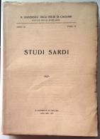 1938 SARDEGNA STORIA LINGUISTICA ARCHEOLOGIA LEO – PISANI P. – ALESSIO – LILLIU - Libros Antiguos Y De Colección