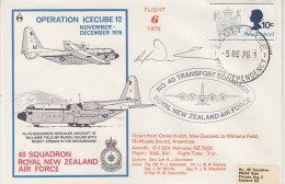 Ross Dependency 1976 Operation Icecube 12 Signature  Ca Scott Base 5 DE1976 (RO170) - Covers & Documents