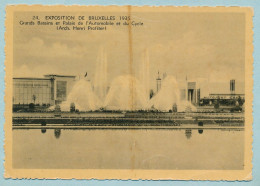 Exposition De BRUXELLES 1935 - Grands Bassins Et Palais De L'Automobile Et Du Cycle - Exposiciones