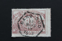 1910 CACHET A DATE GAND - SUD DU 17 MARS SUR BEL :  BE TR26 1Fr  VIOLET-BRUN / CHEMIN DE FER / TEXTE BILINGUE. - Usati