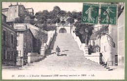 CPA - GERS - AUCH - L'ESCALIER MONUMENTAL CONSTRUIT EN 1864 - Petite Animation - Auch