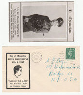1952 Day Of DEATH Of KING GEORGE VI Illus EVENT Cover Portsmouth GB Royalty Stamps - Cartas & Documentos