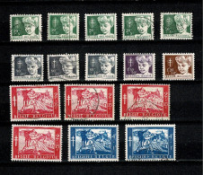 1954 955/960 ° & * (lot 16 Timbres) : Anto Carte - Oblitérés