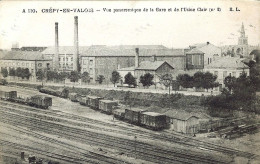 *CPA - 60 - CREPY EN VALOIS - Vue Panoramique De La Gare Et De L'usine Clair - N°2 - Crepy En Valois