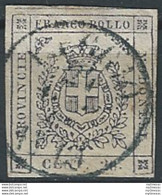 1859 Modena 20c. Ardesia Violaceo Canceled Sassone N. 15 - Modène