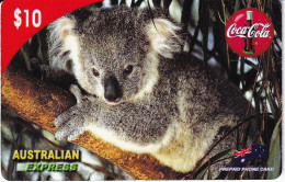 TARJETA DE AUSTRALIA DE UN KOALA (COCA-COLA-COKE) - Otros & Sin Clasificación