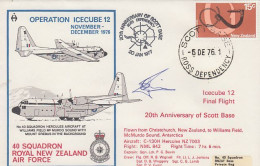 Ross Dependency 1976 Operation Icecube 12 Signature  Ca Scott Base 5 DE1976 (RO171) - Covers & Documents