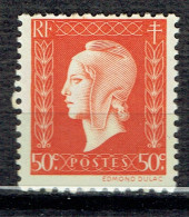 50 C Vermillon Marianne De Dulac Série De Londres - 1944-45 Marianne (Dulac)