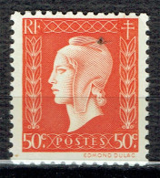 50 C Vermillon Marianne De Dulac Série De Londres - 1944-45 Marianne Van Dulac