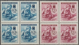 05/ Pof. 100-101, 4-blocks - Unused Stamps