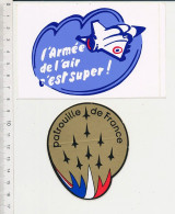 Lot 2 Autocollants Sticker Autocollant L'Armée De L'Air C'est Super + Patrouille De France Aviation - Autocollants