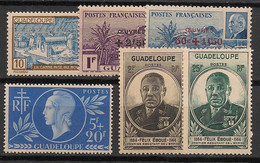 GUADELOUPE - 1944-45 - N°YT. 172 à 177 - Complet - 6 Valeurs - Neuf Luxe ** / MNH / Postfrisch - Nuevos