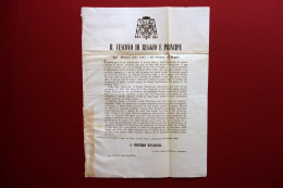 Grida Reggio Emilia Cessazione Deroga Cibi Di Grasso Epidemia Di Colera 1855 - Sin Clasificación