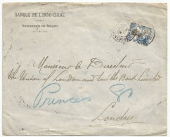 Indochine Vietnam Enveloppe Lettre Vers Grande Bretagne 1925 - Brieven En Documenten