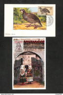 TCHECOSLOVAQUIE - CESKOSLOVENSKO - 2 Cartes Maximum 1955-1959  - Storia Postale