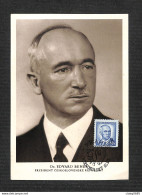 TCHECOSLOVAQUIE - CESKOSLOVENSKO - Carte Maximum 1948 - Dr EDVARD BENES PRESIDENT - Storia Postale