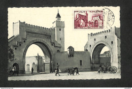 TUNISIE - Carte Maximum 1954 - TUNIS - Bab El Kadra - Tunesien (1956-...)