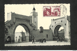 TUNISIE - Carte Maximum 1954 - TUNIS - Bab El Kadra - Tunesië (1956-...)