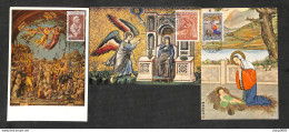 VATICAN - POSTE VATICANE - 3 Cartes MAXIMUM 1962 - S. CATARINAE SENENSIS - L'Annonciation - Adoration - Cartes-Maximum (CM)