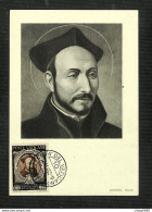 VATICAN - POSTE VATICANE - Carte MAXIMUM 1950 - SAINT IGNACE DE LOYOLA - Maximumkarten (MC)