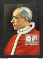 VATICAN - POSTE VATICANE - Carte MAXIMUM 1957 - PIE XII - Cartoline Maximum