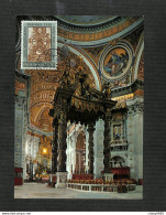 VATICAN - POSTE VATICANE - Carte MAXIMUM 1962 - Basilique De St-Pierre - Basilico Di S. Pietro - Cartas Máxima