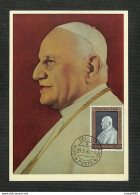 VATICAN - POSTE VATICANE - Carte MAXIMUM 1962 - JOANNIS XXIII - Maximumkarten (MC)