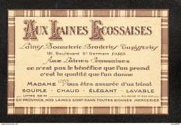 VIEUX PAPIERS - PUB - AUX LAINES ECOSSAISES - 181 Boulevard Saint-Germain PARIS - 193? - Publicités