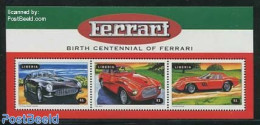 Liberia 1998 Enzo Ferrari 3v M/s, Mint NH, Transport - Automobiles - Ferrari - Autos