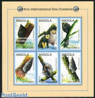 Angola 1998 Int. Ocean Year 6v M/s (6x170000), Mint NH, Nature - Fish - Shells & Crustaceans - Peces