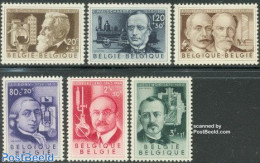 Belgium 1955 Famous Inventors 6v, Unused (hinged), Science - Transport - Chemistry & Chemists - Inventors - Railways - Nuovi