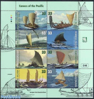 Marshall Islands 1999 Pacific Canoes 8v M/s, Mint NH, Sport - Transport - Kayaks & Rowing - Ships And Boats - Rowing