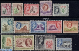 Rhodesia, Southern 1953 Definitives 14v, Unused (hinged), Health - History - Nature - Smoking & Tobacco - Coat Of Arms.. - Tabaco