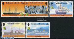 Falkland Islands 1999 Australia 99, Ships 5v (3v+[:]), Mint NH, Transport - Philately - Ships And Boats - Boten