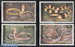 Thailand 1981 Snakes 4v, Mint NH, Nature - Reptiles - Snakes - Tailandia