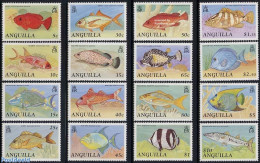 Anguilla 1990 Fish 16v (without Year), Mint NH, Nature - Fish - Vissen