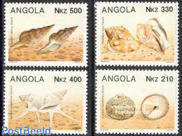 Angola 1993 Shells 4v, Mint NH, Nature - Shells & Crustaceans - Mundo Aquatico