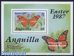 Anguilla 1987 Easter, Butterflies S/s, Mint NH, Nature - Butterflies - Anguilla (1968-...)