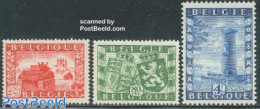 Belgium 1950 British Union 3v, Unused (hinged), History - Coat Of Arms - Europa Hang-on Issues - World War II - Nuevos