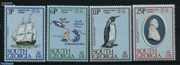 South Georgia / Falklands Dep. 1979 James Cook 4v, Mint NH, History - Nature - Transport - Various - Explorers - Birds.. - Exploradores