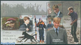 South Georgia / Falklands Dep. 2000 Prince William S/s, Mint NH, History - Nature - Kings & Queens (Royalty) - Dogs - Case Reali