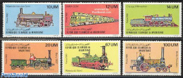 Mauritania 1980 Locomotives 6v, Mint NH, Transport - Railways - Treinen