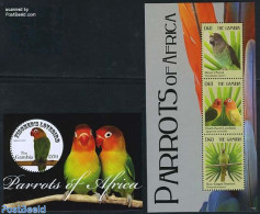 Gambia 2011 Parrots 2 S/s, Mint NH, Nature - Various - Birds - Parrots - Round-shaped Stamps - Gambie (...-1964)