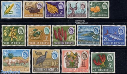 Rhodesia, Southern 1964 Definitives 14v, Mint NH, History - Nature - Coat Of Arms - Geology - Animals (others & Mixed).. - Vissen