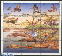 Angola 1996 Animals 12v M/s, Mint NH, Nature - Animals (others & Mixed) - Birds - Cat Family - Ducks - Elephants - Gir.. - Angola