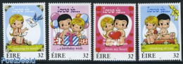 Ireland 1998 Valentine 4v, Mint NH, Nature - Various - Birds - Greetings & Wishing Stamps - St. Valentine's Day - Ongebruikt