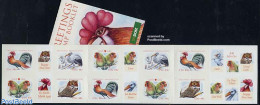 Ireland 2005 Year Of The Rooster Booklet, Mint NH, Nature - Various - Birds - Owls - Parrots - Poultry - Stamp Booklet.. - Unused Stamps