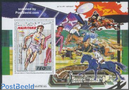 Mauritania 1990 Olympic Games Barcelona S/s, Mint NH, Nature - Sport - Transport - Horses - Athletics - Olympic Games .. - Leichtathletik