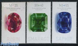 Germany, Federal Republic 2012 Welfare, Gemstones 3v, Mint NH, History - Geology - Neufs